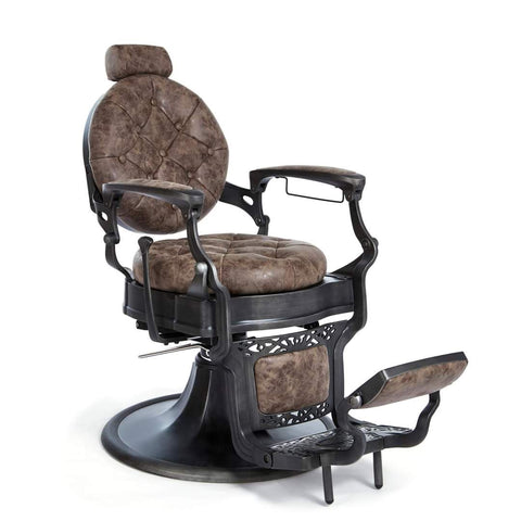 Silla de piel marron TEXTURIZADO.